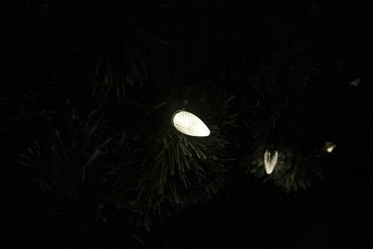 Single Christmas bulb lit