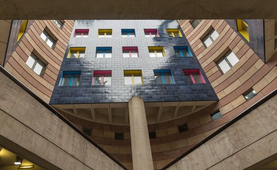 Colourful apartment block in the City of London