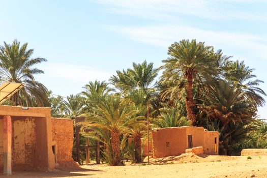 Beautiful Moroccan Mountain landscape in desert with oasis