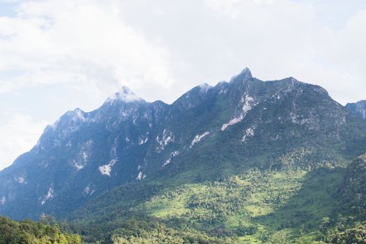 cloud cover on mountains