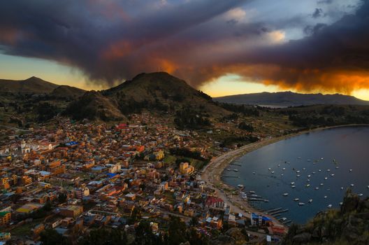 Lake titicaca is one of the largest fresh water bodies in the world.