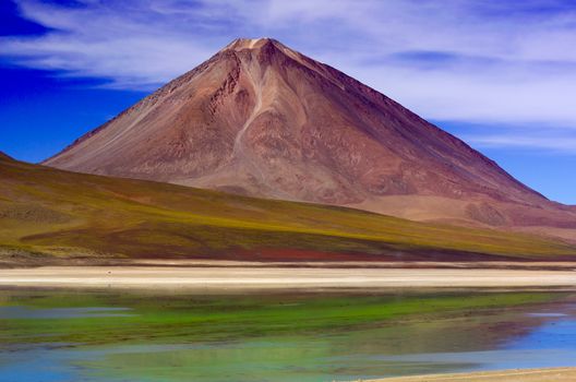 Laguna Verde lies high on the Bolivian Altiplano.