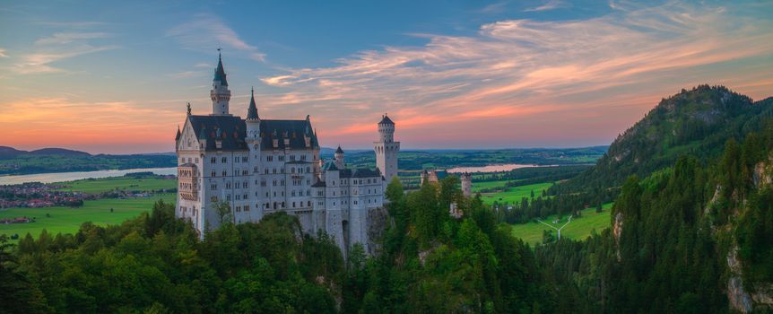 Schloss Neuschwanstein is a very popular castle in Bavaria, Germany.