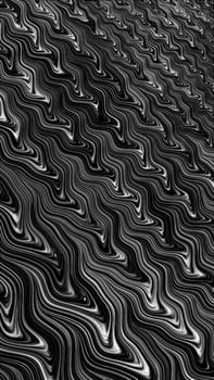 Wavy fractal background - computer-generated image. Digital art: curled diagonal waves. For covers, web design, posters.