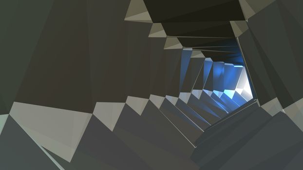 Abstract background with tunnel. Technology backdrop loop.