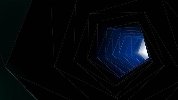 Abstract background with tunnel. Technology backdrop loop.