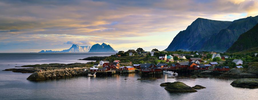 The fishing village is located in the Lofoten islands in the norther part of Norway.