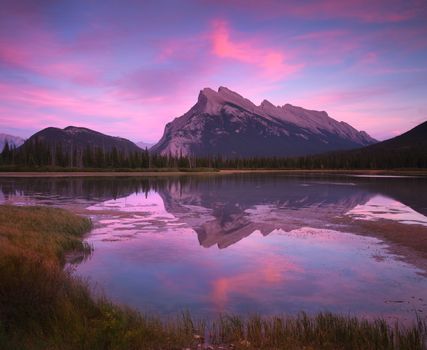 Vermillion lakes is the most accessible lake in Banff, Alberta, Canada.