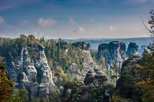Landscape in the national park of the saxonian suisse