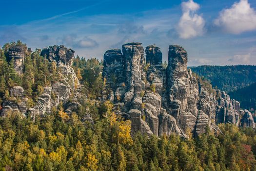 Landscape in the national park of the saxonian suisse