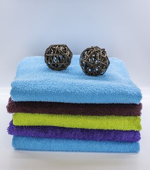 Colours towels in the natural and relax spa