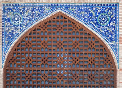 Arch portal of Kok Gumbaz mosque, Shahrisabz, Uzbekistan