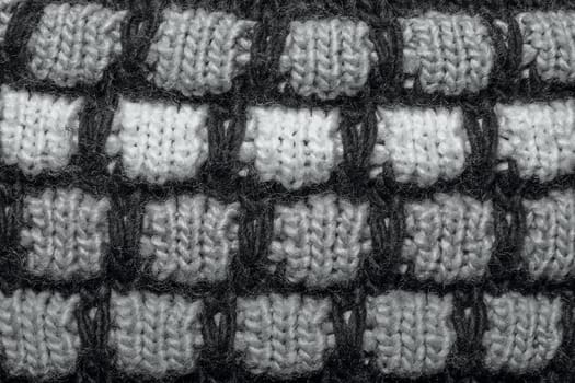 Colorful mottled and speckled thread knitting wool texture background.
