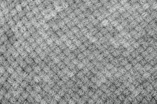 Wool sweater texture close up. Knitted jersey background with a relief pattern. Braids in machine knitting pattern
