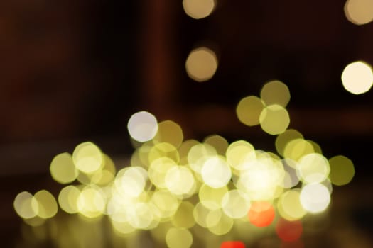 Bokeh lights. Beautiful Christmas background.