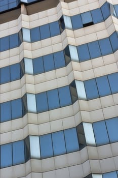 The facade of a modern building intent to symbolize work and business