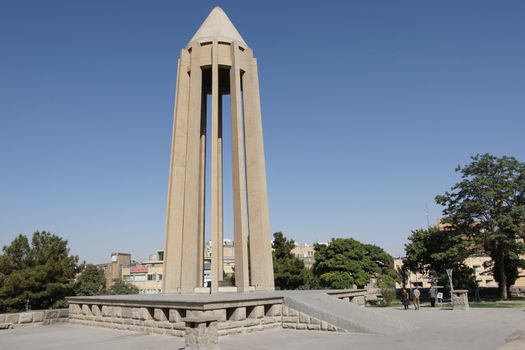 HAMADAN, IRAN - OCTOBER 3, 2016: Tomb of the famous doctor and philosopher Avicenna on October 3, 2016 in Hamadan, Iran, Asia