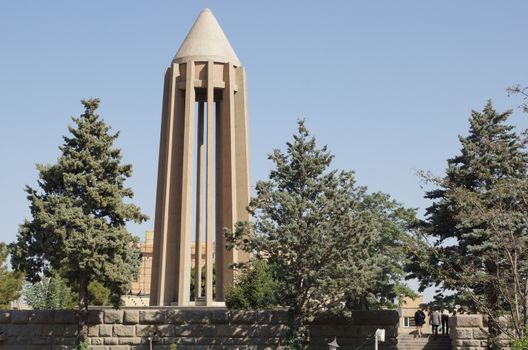 HAMADAN, IRAN - OCTOBER 3, 2016: Tomb of the famous doctor and philosopher Avicenna on October 3, 2016 in Hamadan, Iran, Asia