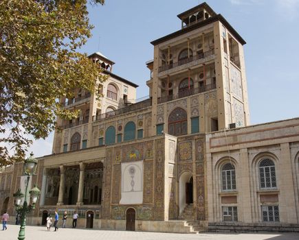 TEHERAN, IRAN - OCTOBER 2, 2016: People visiting the Golestan Palace on October 2, 2016 in Teheran, Iran, Asia