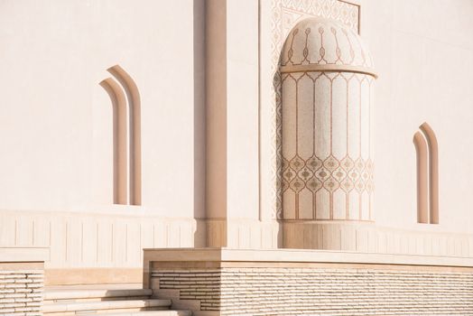 Wall detail of the Sultan Qaboos Grand Mosque in Salalah, Dhofar Region of Oman.