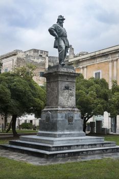 The statue of Vittorio Emanuele II in the vicinity of the old town in Lecce. It 'an important city for culture and tourism