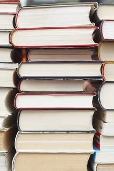 staked Books on a book stall