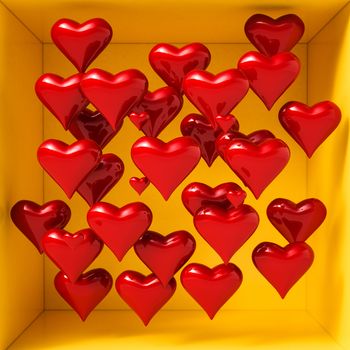 3d Hearts Shapes for Valentines Day Background and Weeding Design Elements, Be my Valentine, Hearts on Abstract Love Background, Love Romantic Messages with Hearts, Valentines Love Day