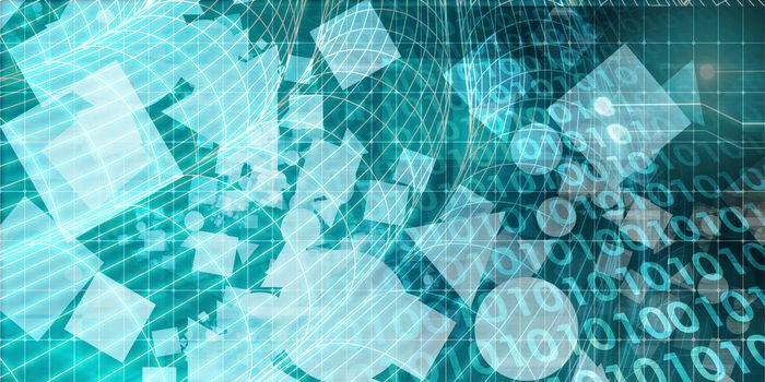 Random Shapes Background Scattered on a Design Grid Background
