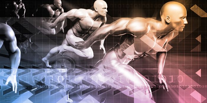 Futuristic Technology Background and Visual Data of the Future