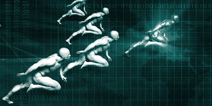 Logistics Delivery with Men Running at Full Speed