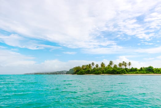 Panoramic view of No Mans Land in Tobago West Indies tropical island