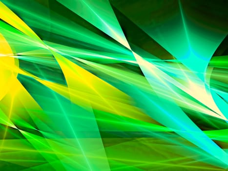 Colourful geometric abstract background - computer-generated image. Fractal art: bright colored lines, curls and shapes. Backdrop for business or technology design projects.