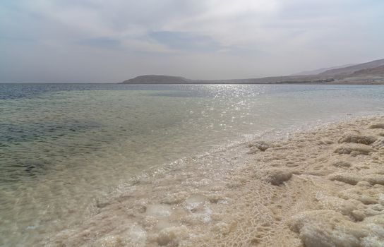 Dead Sea the landscape sunny summer day