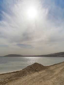 Dead Sea the landscape sunny summer day