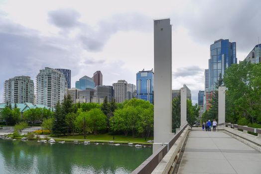 Crossing into Downtown Calgary