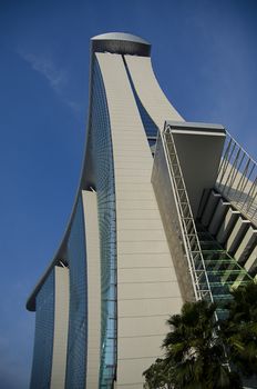 Singapore, Republic of Singapore - 04 November, 2014: Cityscape skyscraper architecture sunset view of downtown