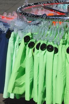 Swim Trunks on a clothes rail