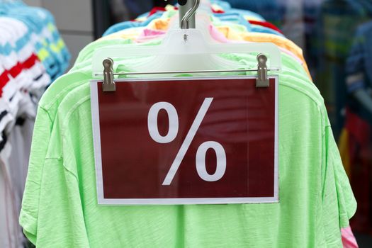 T-shirts on a clothes rail