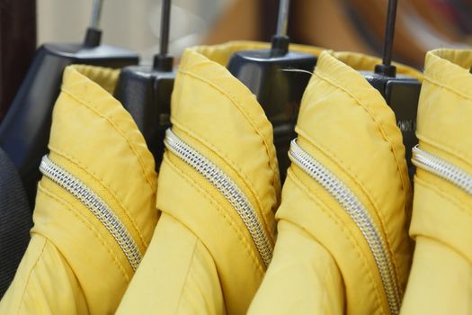 Yellow Jackets on a clothes rail