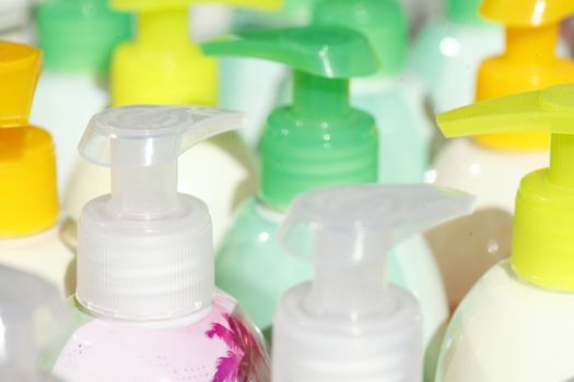 Plastic Bottles with Soap