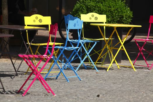 colorful chairs
