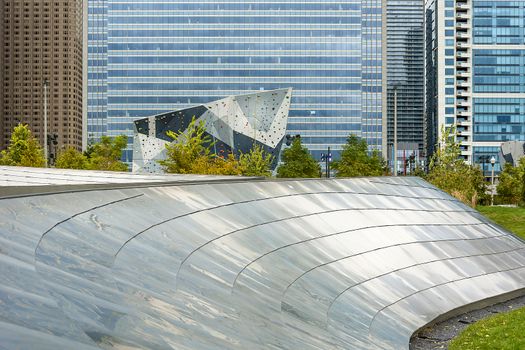 Chicago, IL, USA, october 27, 2016: Public BP walkway in Millenium park on April 10, 2015 in Chicago, IL. Millenium Park is the second most popular public attraction in the city of Chicago.