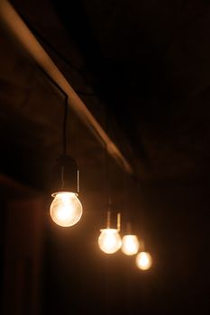 decorative light of lights in a dark room.