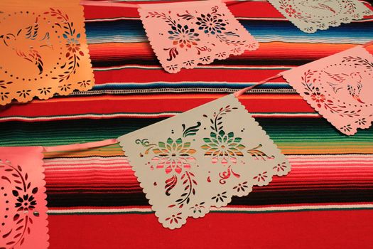 Mexico poncho serape background fiesta cinco de mayo decoration bunting flags