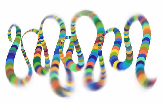 Colorful spiral helix Converging to the Center. Elliptical Design Element.