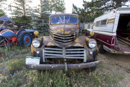 An old Chevrolet pickup truck somewhere in Colorado.