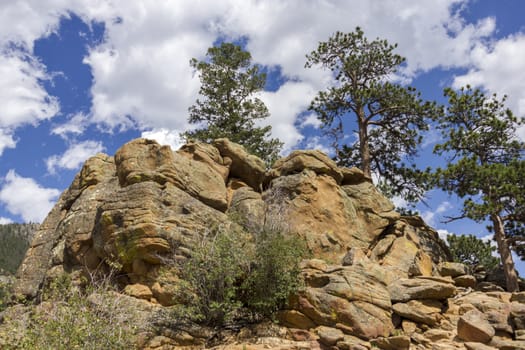 An rocky outcropping in Rocky Mountain National Park, Colorado.