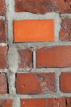 red brick wall