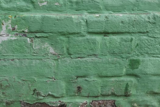 green Bricks in a Wall