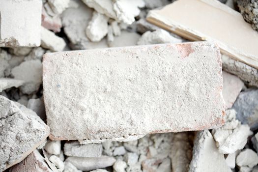 contruction brics and rubble on a Construction Site